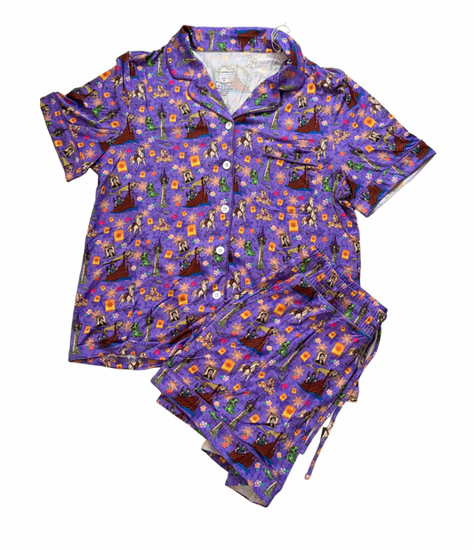 Lantern Princess Button Down Women’s Short Set