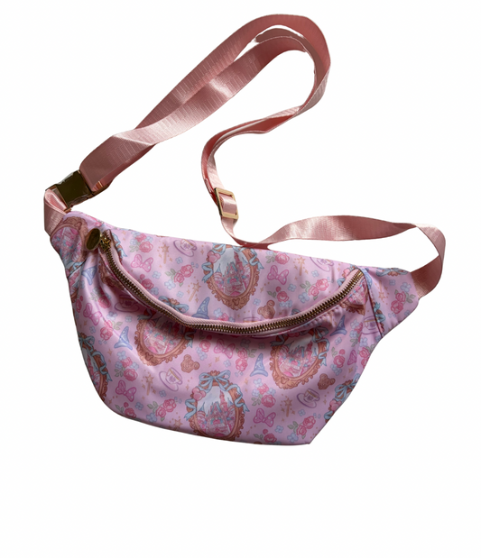 Pink Castle Crossbody